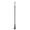 Z-Lite Leland Outdoor Post Mounted Fixture, 1-Light, 10 In.W x 112.5 In.H, Sand Black/Sand Blast 5005PHM-519P-BK-LED - alternate 5